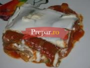 Lasagna cu legume, pasta de rosii si zacusca cu vinete
